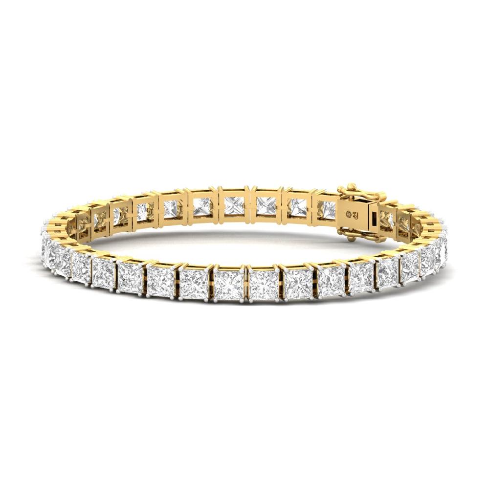 Princess Cut Cvd Lab grown Diamond Heavenly Glow Tennis Bracelet