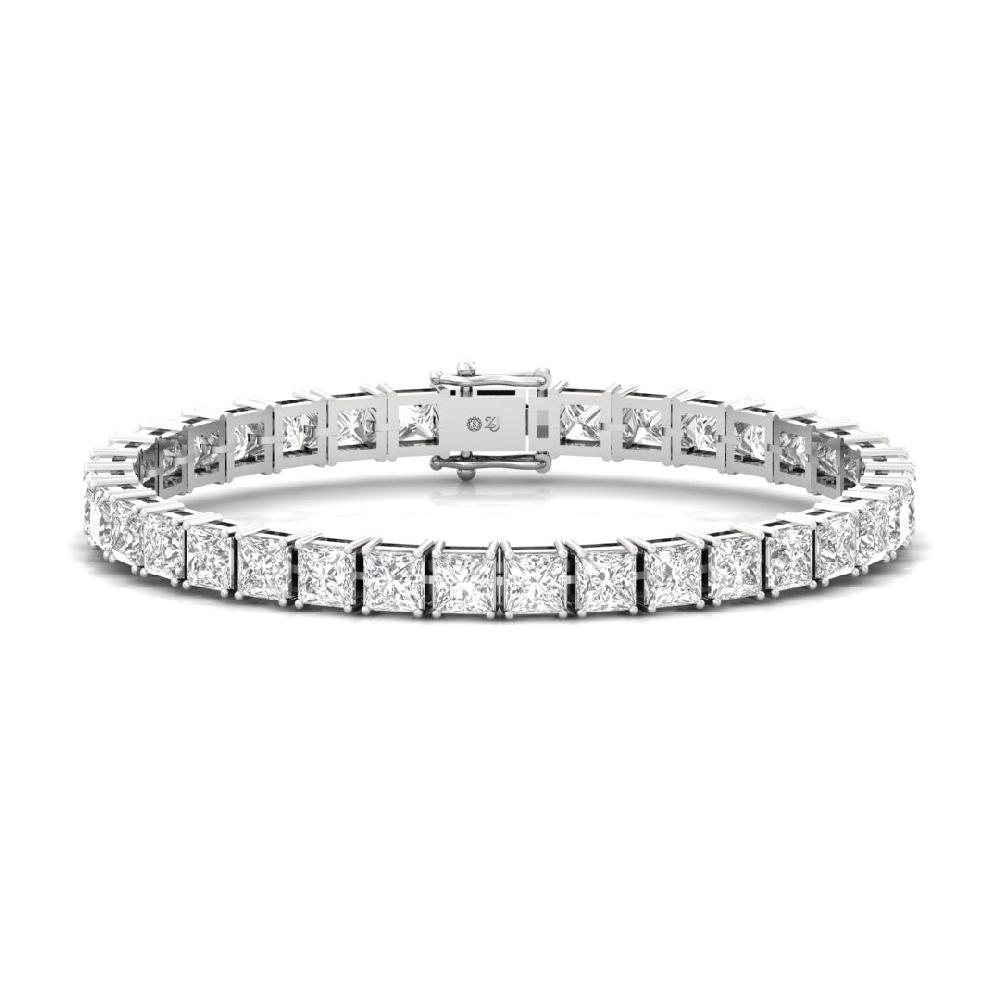 Princess Cut Cvd Lab grown Diamond Heavenly Glow Tennis Bracelet
