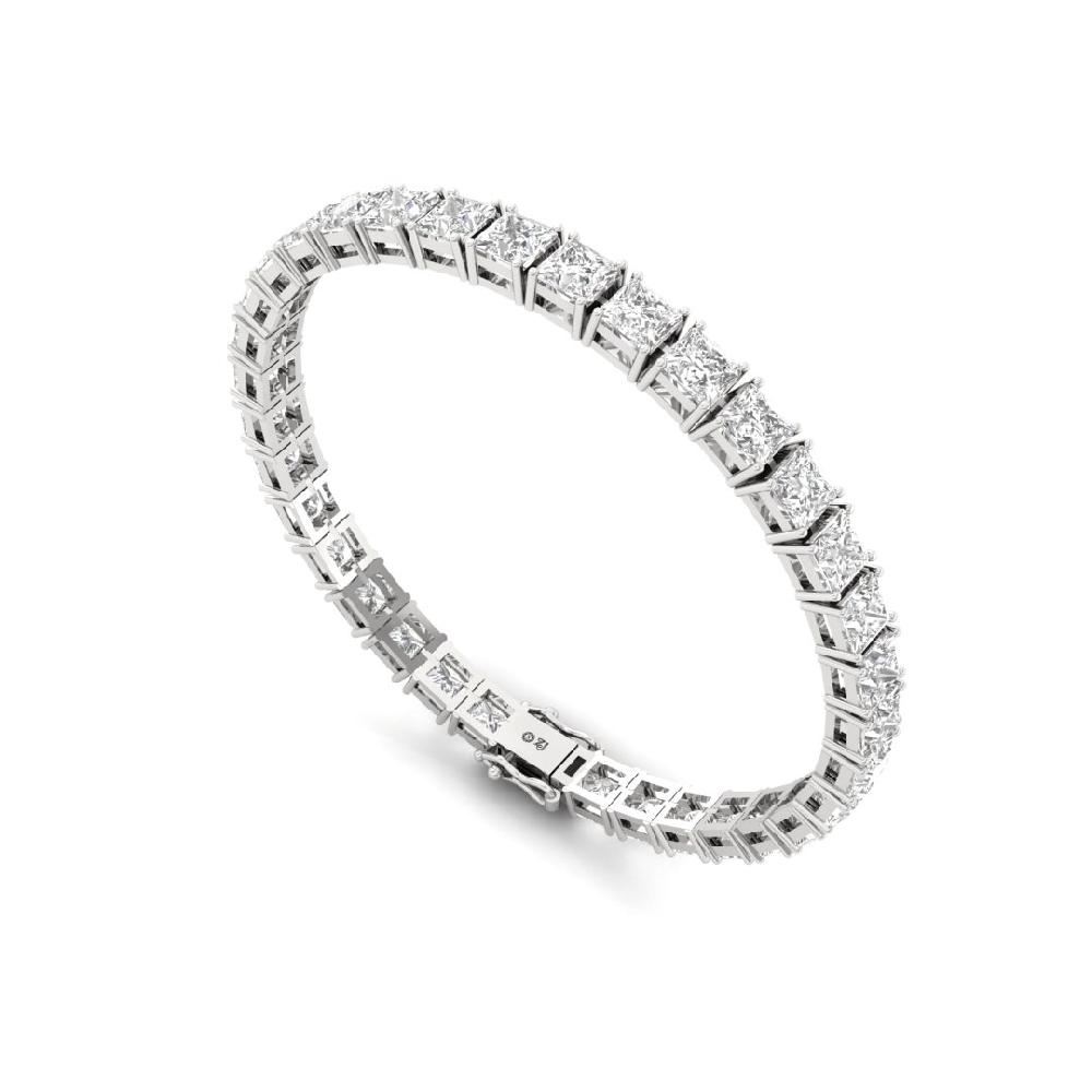 Princess Cut Cvd Lab grown Diamond Heavenly Glow Tennis Bracelet