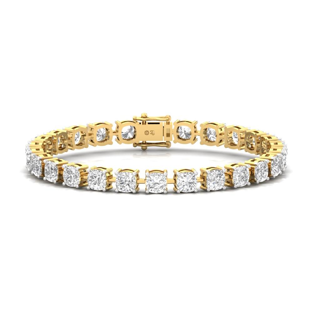 Elegant Cushion Cut CVD-Lab Grown Diamond Tennis Bracelet