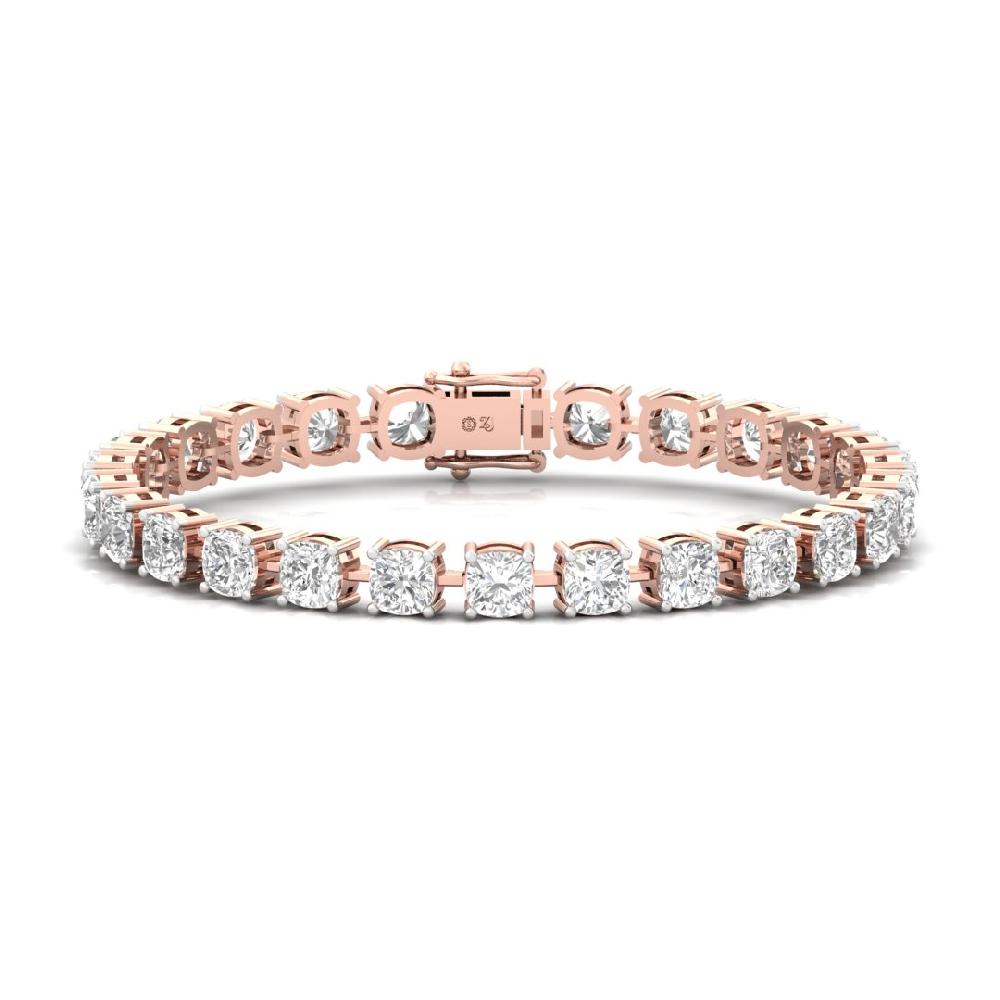 Elegant Cushion Cut CVD-Lab Grown Diamond Tennis Bracelet