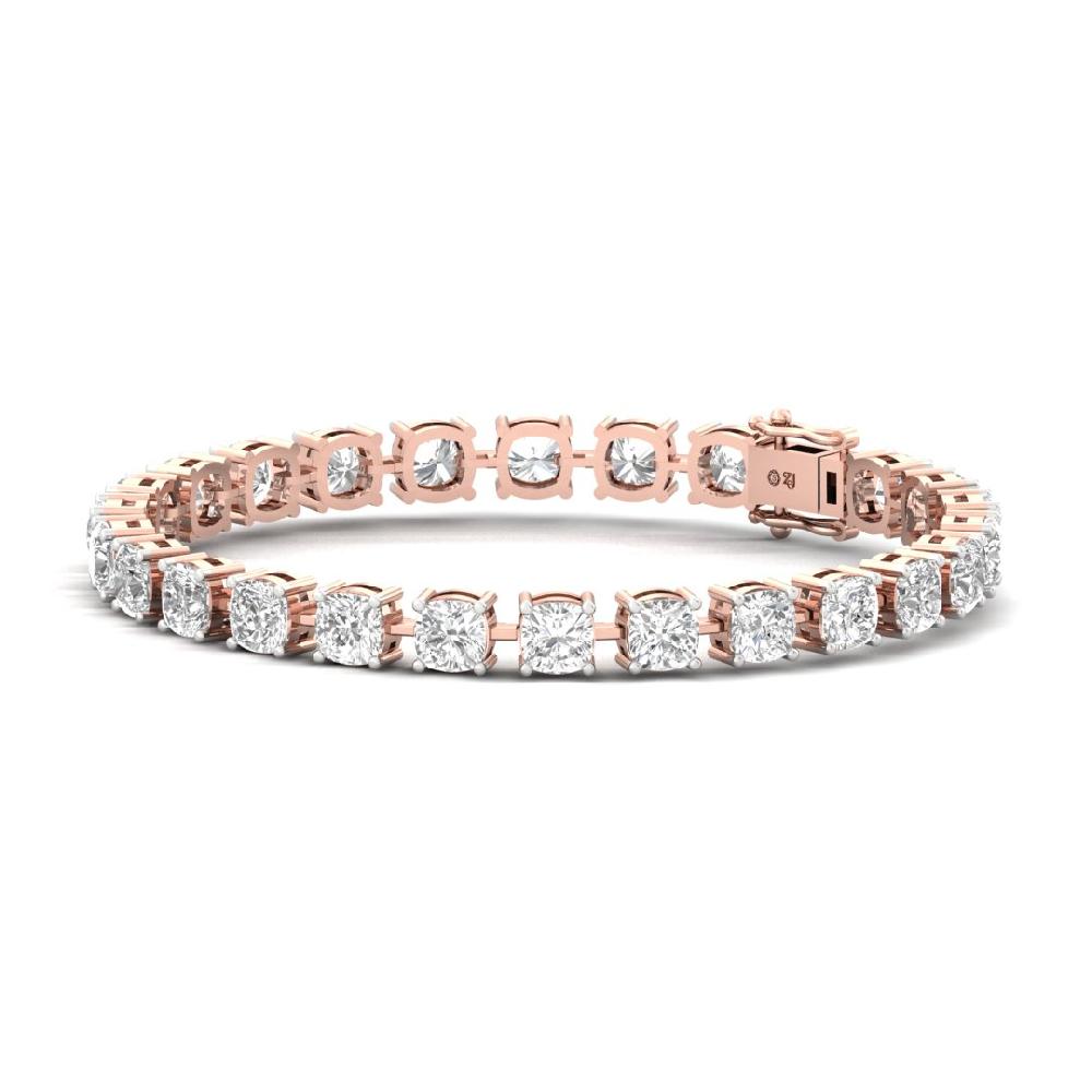 Elegant Cushion Cut CVD-Lab Grown Diamond Tennis Bracelet