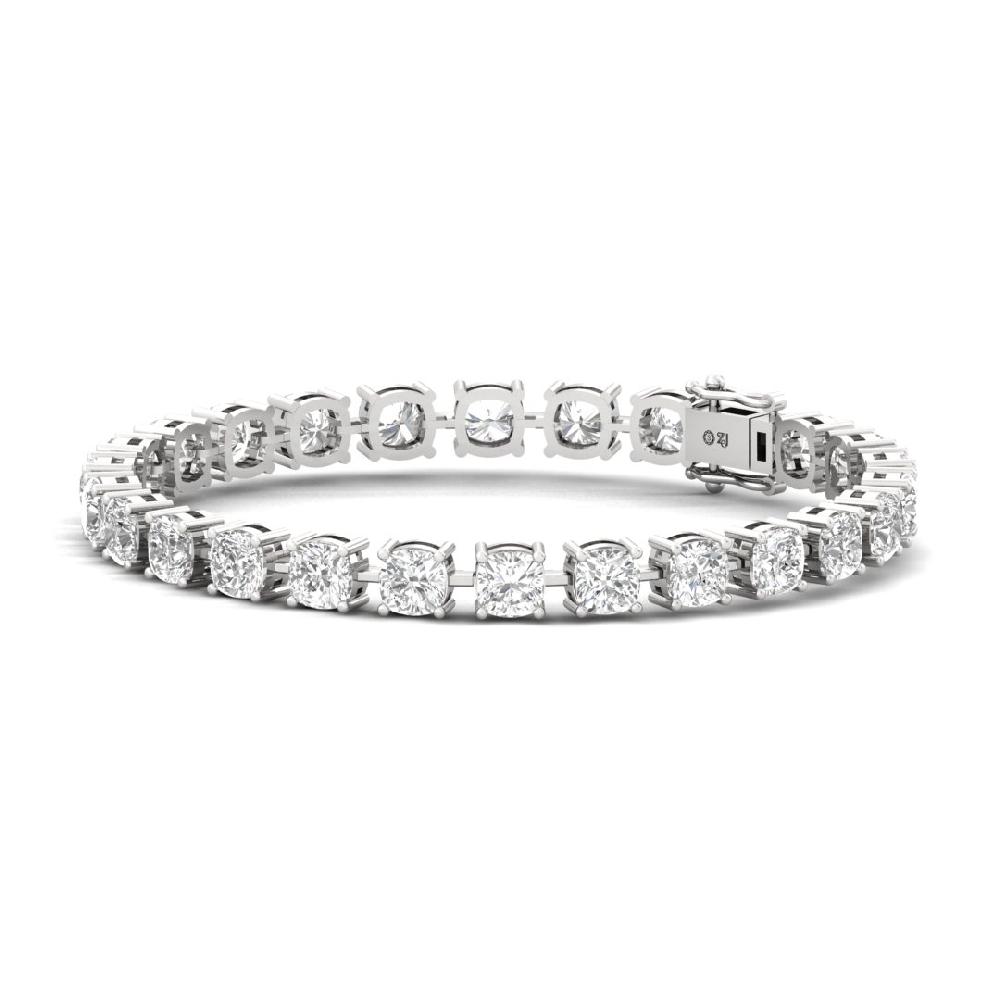 Elegant Cushion Cut CVD-Lab Grown Diamond Tennis Bracelet