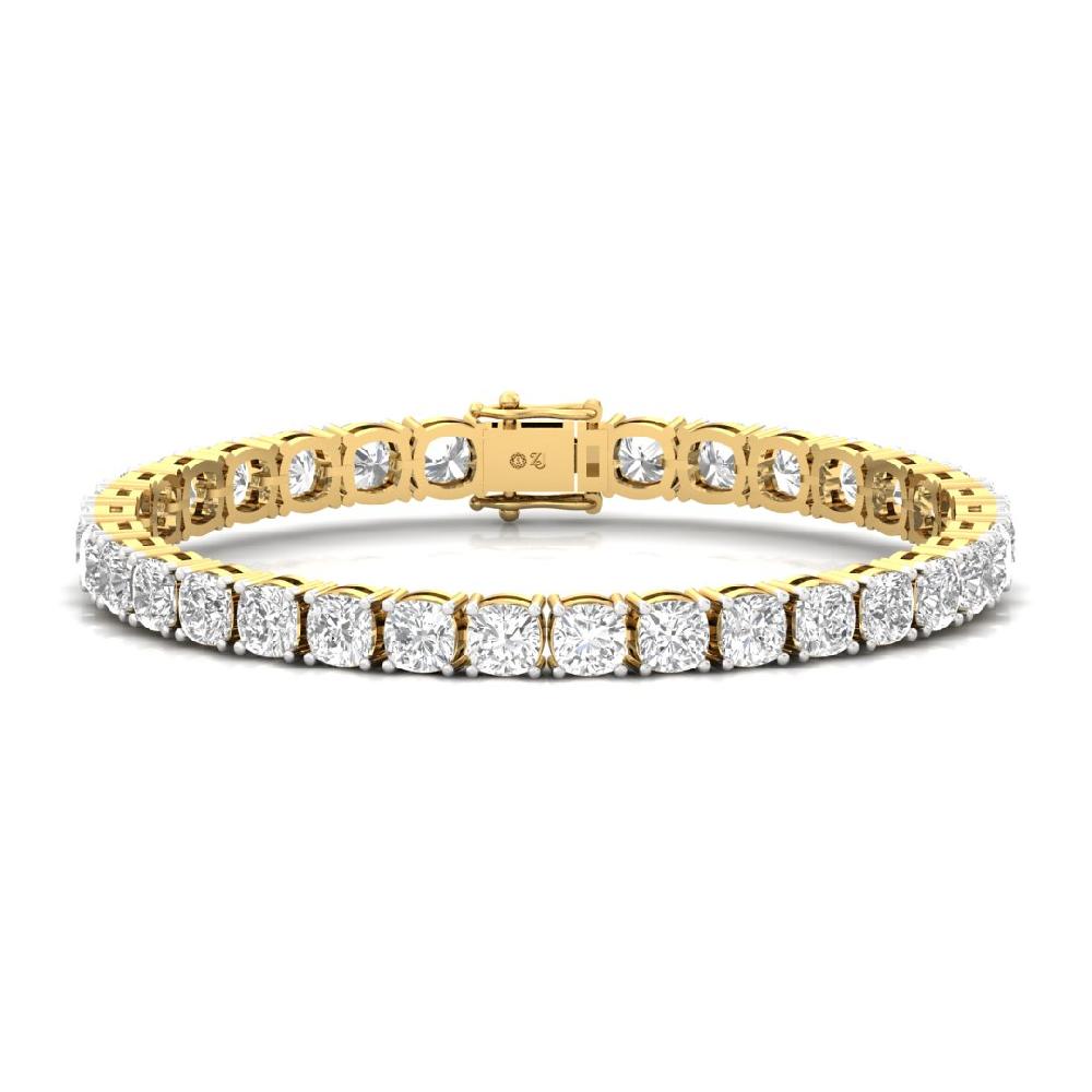 Luxury Cushion-Cut CVD-Lab Grown Diamond Tennis Bracelet