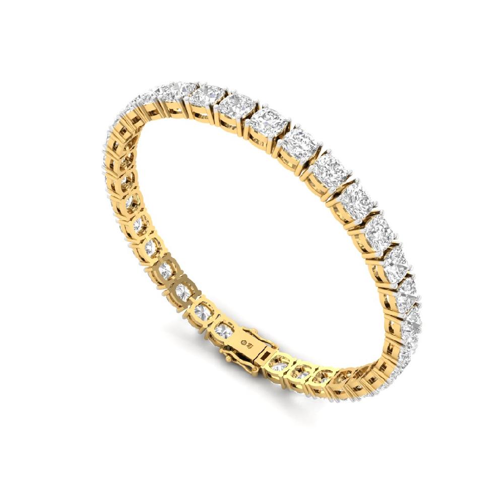 Luxury Cushion Cut CVD Lab Grown Diamond Tennis Bracelet