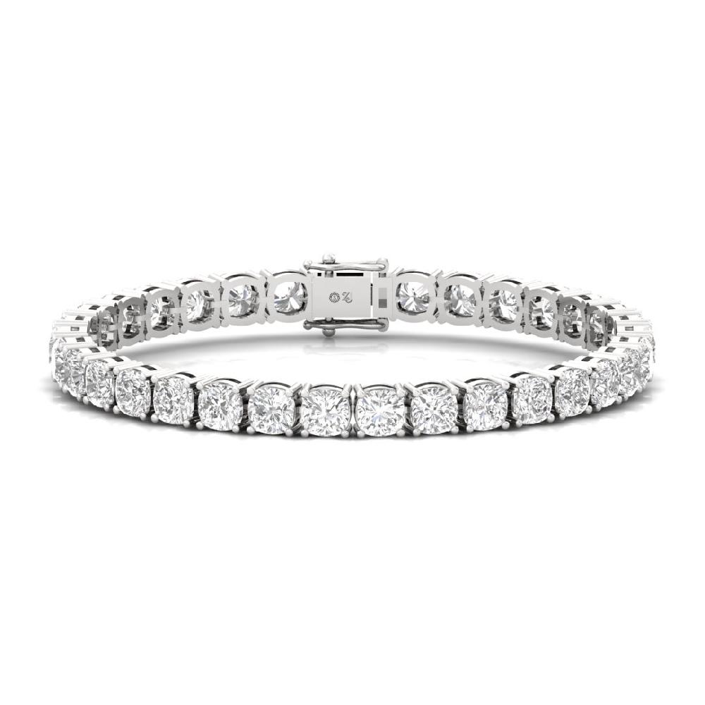 Luxury Cushion Cut CVD Lab Grown Diamond Tennis Bracelet