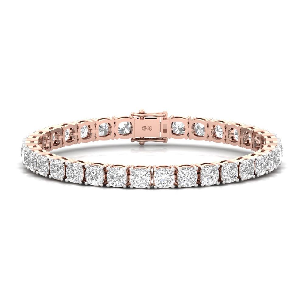 Luxury Cushion Cut CVD Lab Grown Diamond Tennis Bracelet