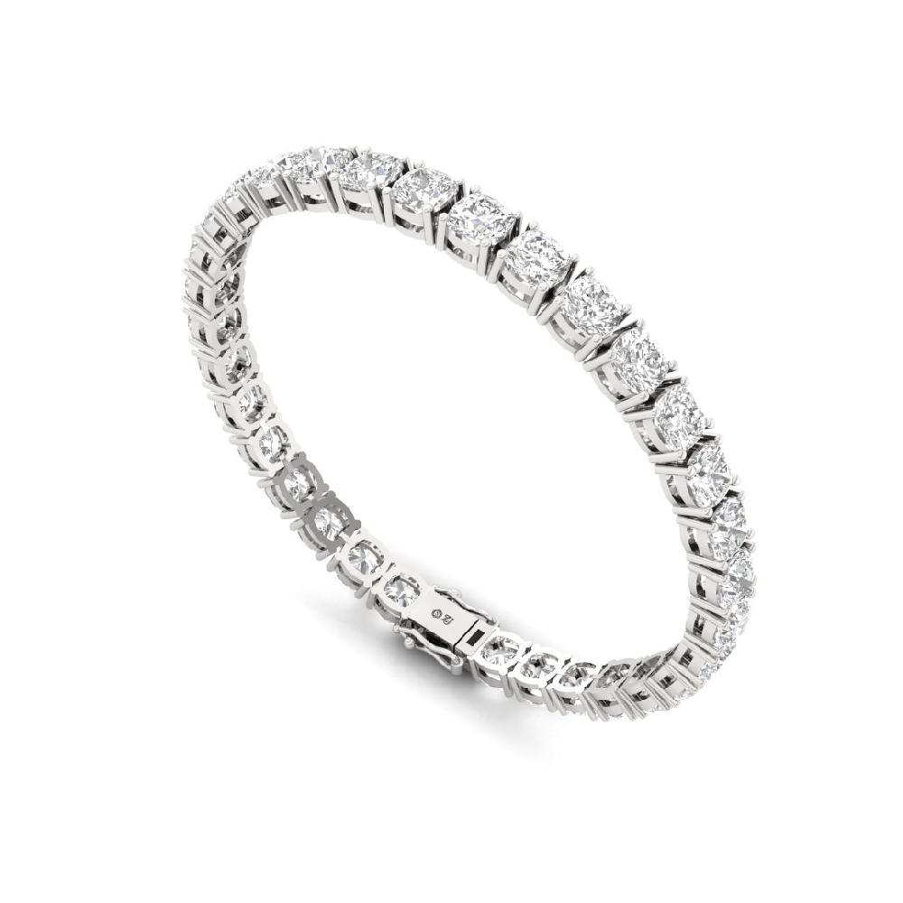 Luxury Cushion Cut CVD Lab Grown Diamond Tennis Bracelet