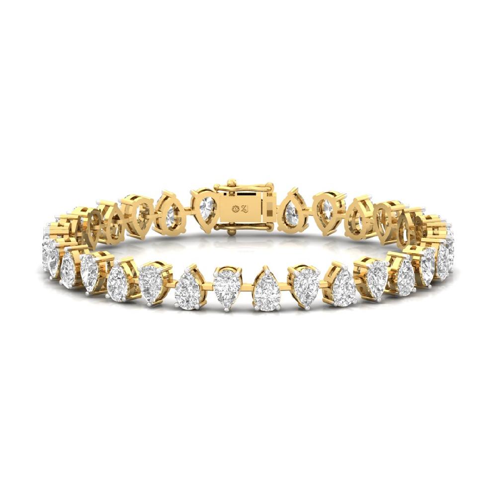 Pear-Cut Diamond Celestial Elegance Tennis Bracelet
