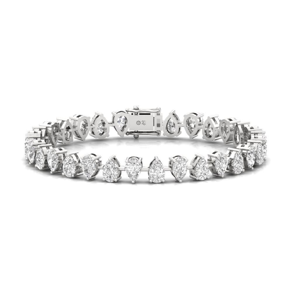 Pear-Cut Diamond Celestial Elegance Tennis Bracelet