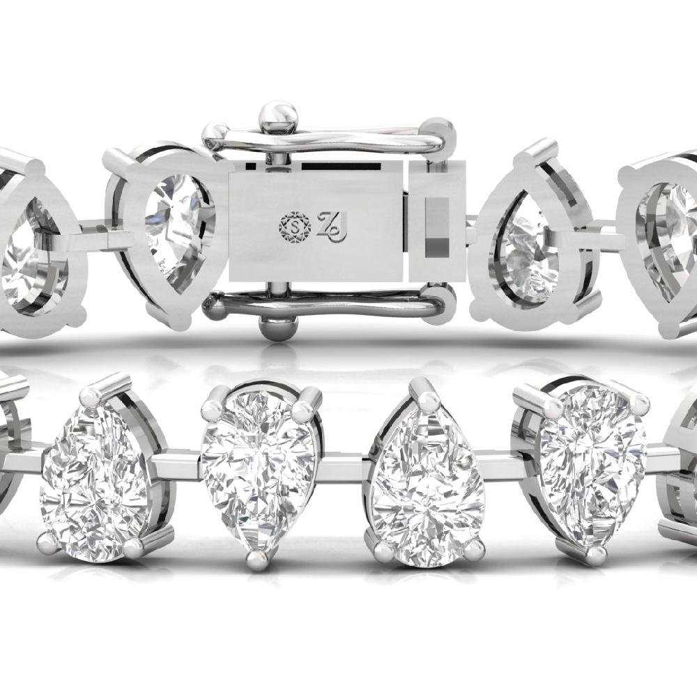 Pear-Cut Diamond Celestial Elegance Tennis Bracelet