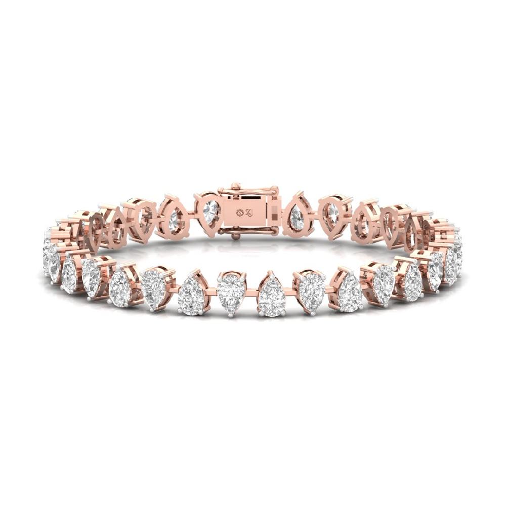 Pear-Cut Diamond Celestial Elegance Tennis Bracelet