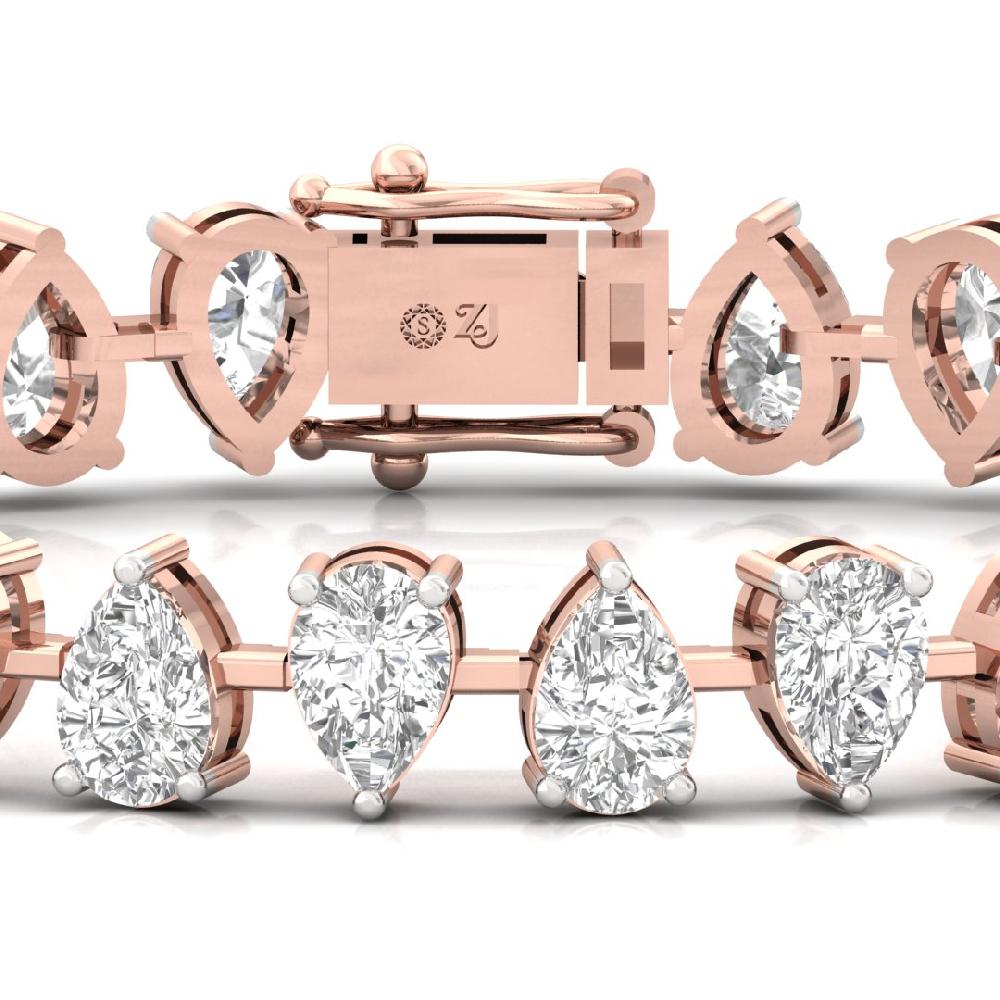 Pear-Cut Diamond Celestial Elegance Tennis Bracelet