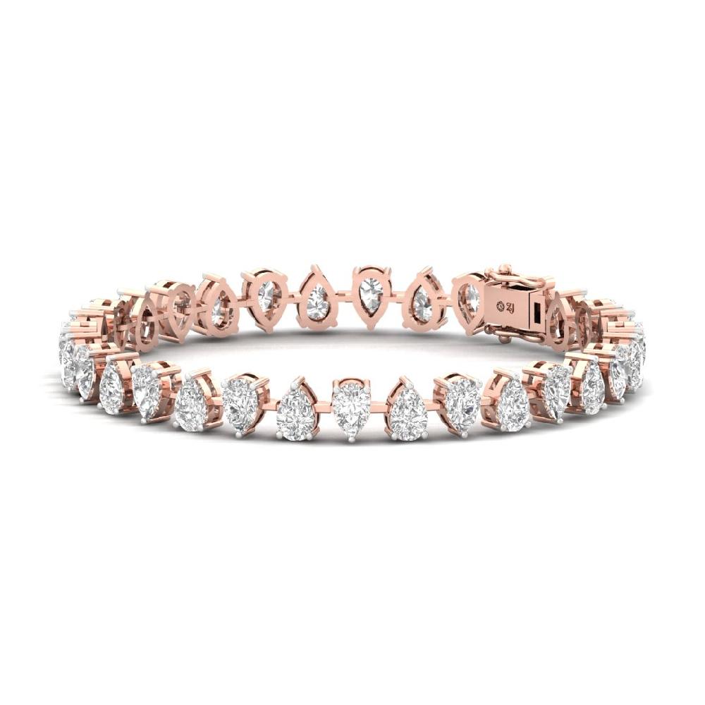 Pear-Cut Diamond Celestial Elegance Tennis Bracelet