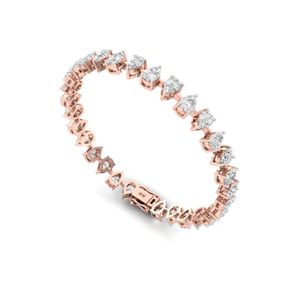 Pear-Cut Diamond Celestial Elegance Tennis Bracelet