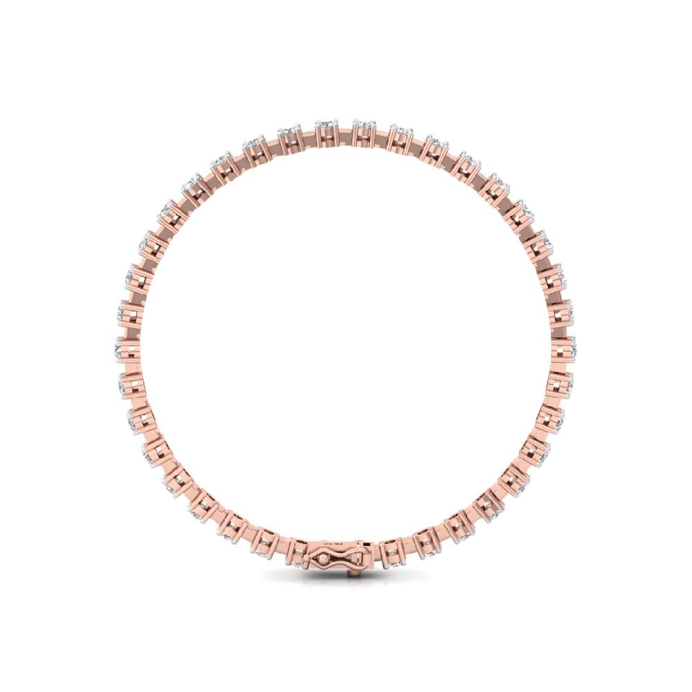 Round Cut cvd lab grown Diamond Luxury Tennis Gold & Sliver Bracelet