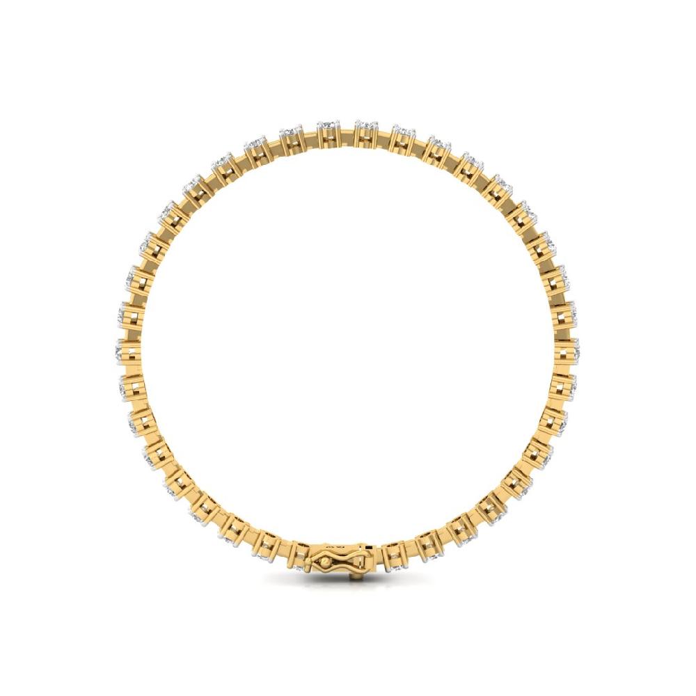 Round Cut cvd lab grown Diamond Luxury Tennis Gold & Sliver Bracelet