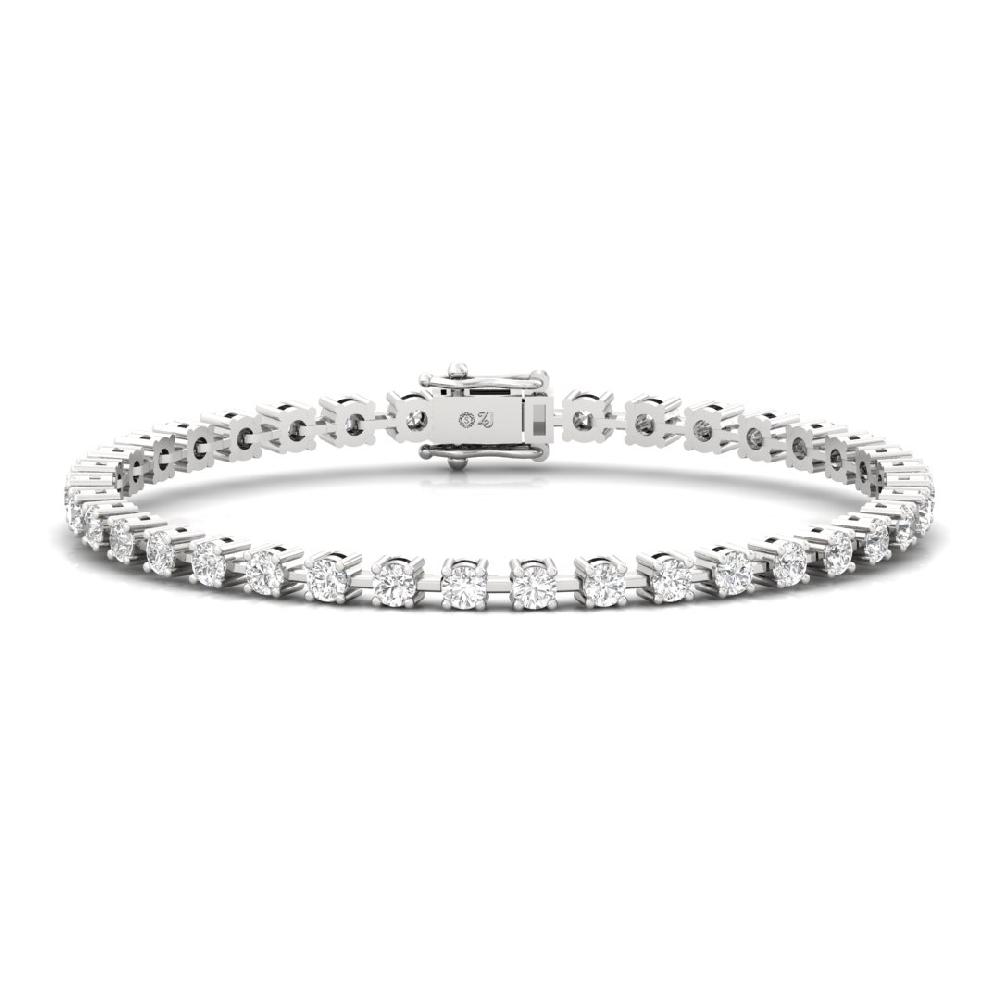 Round Cut cvd lab grown Diamond Luxury Tennis Gold & Sliver Bracelet
