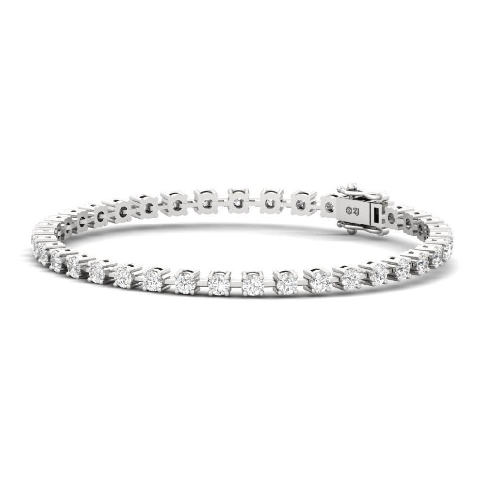 Round Cut cvd lab grown Diamond Luxury Tennis Gold & Sliver Bracelet