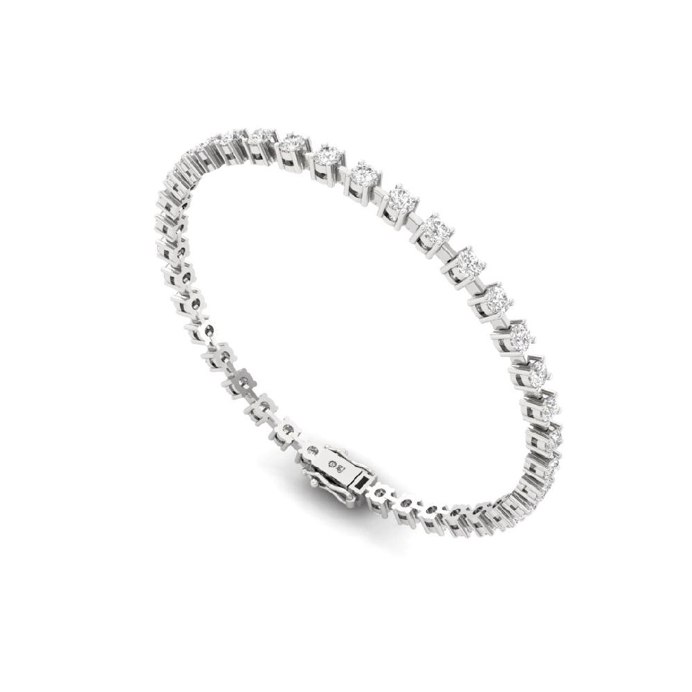 Round Cut cvd lab grown Diamond Luxury Tennis Gold & Sliver Bracelet