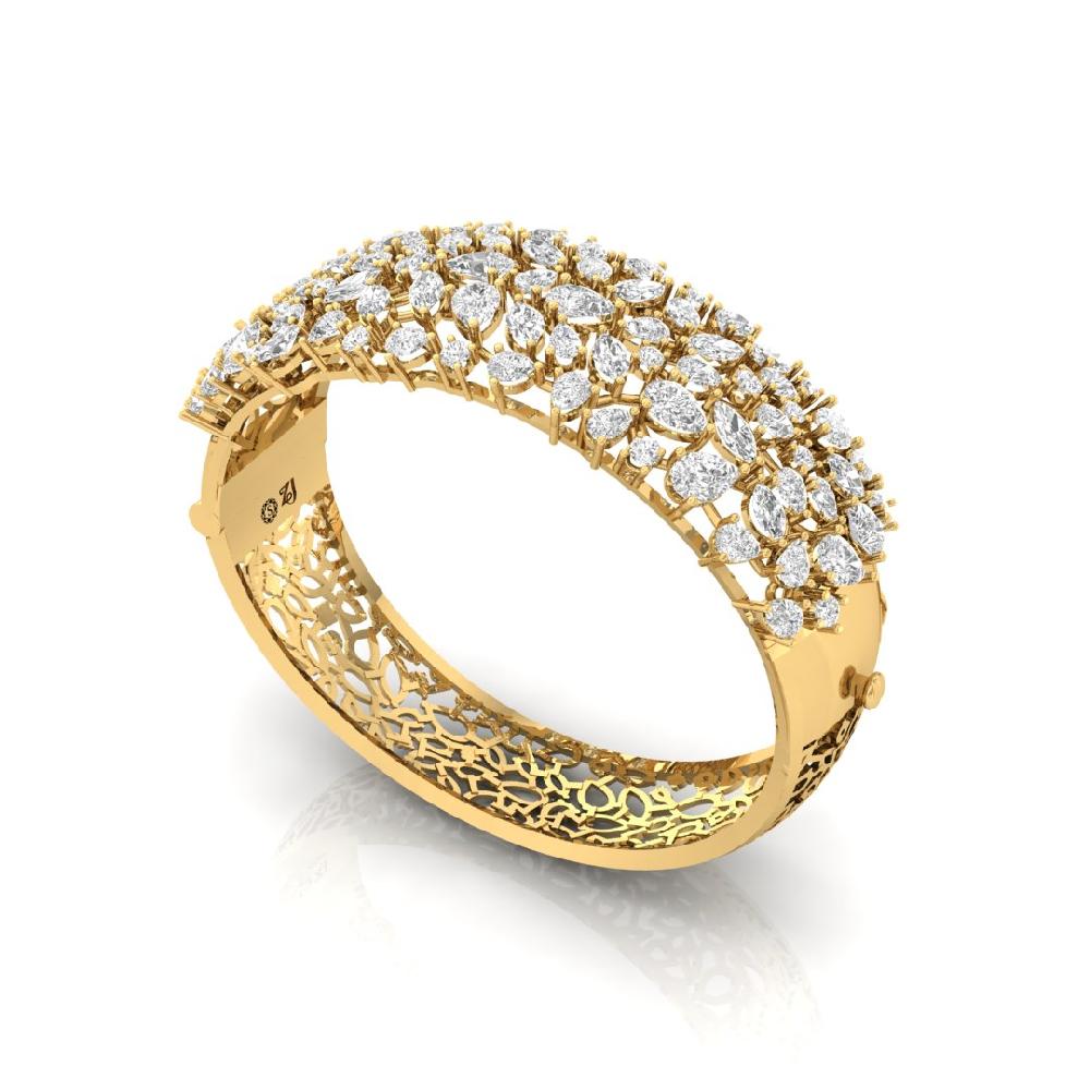 Stunning Pear & Marquise Lab Grown Diamond 925 Silver Bracelet