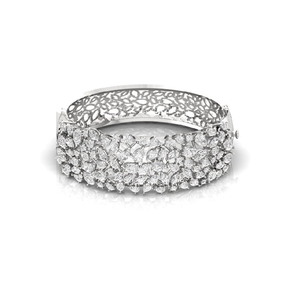 Stunning Pear & Marquise Lab Grown Diamond 925 Silver Bracelet