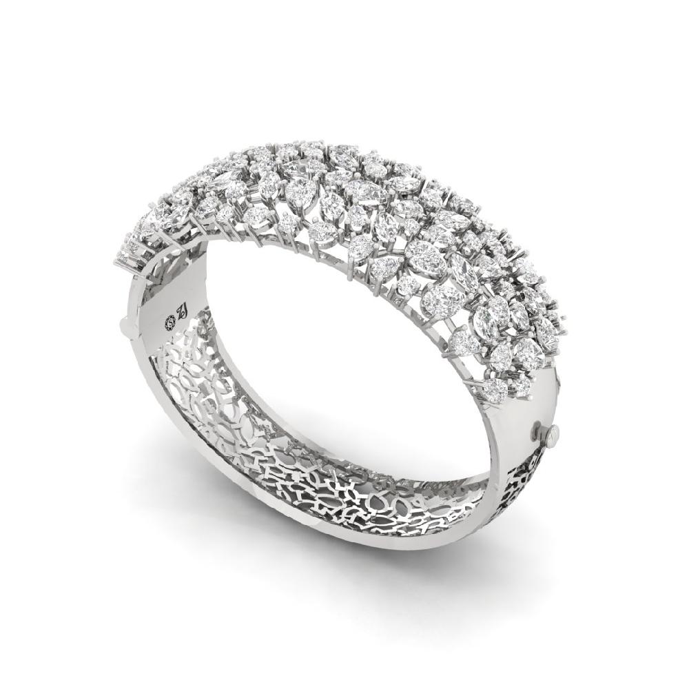 Stunning Pear & Marquise Lab Grown Diamond 925 Silver Bracelet