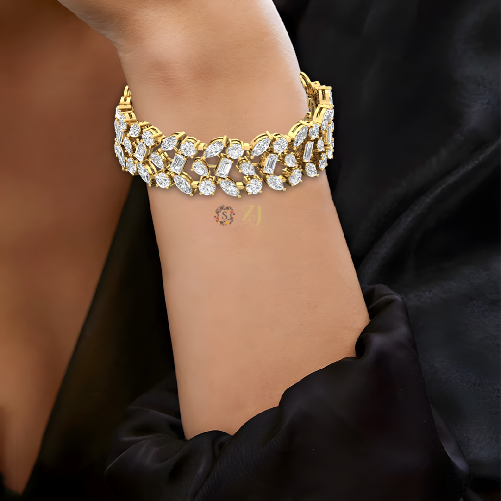 Marquise, Pear & Round CVD & Lab Grown Diamond Eternal Grace Bracelet