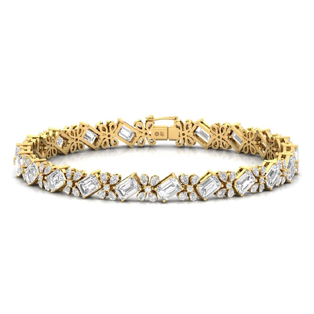 Luxurious Pear & Emerald CVD Diamond Bracelet