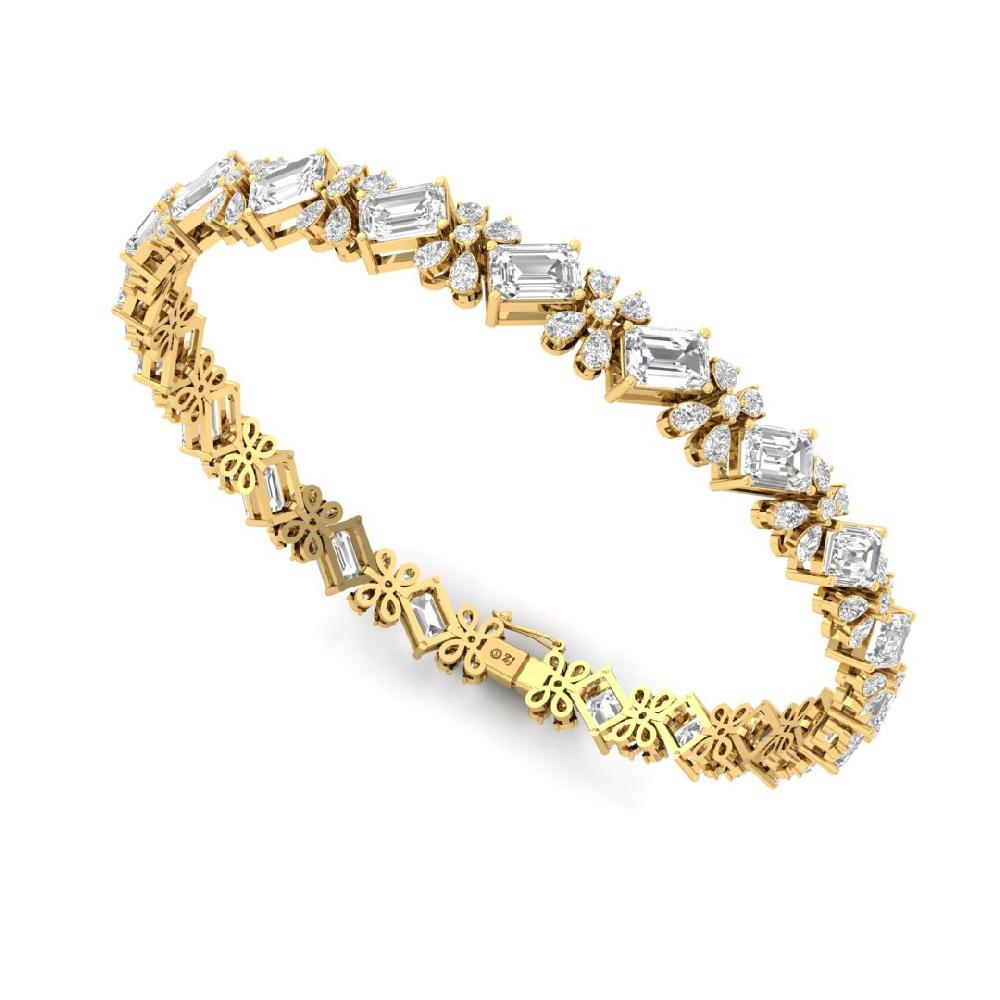 Luxurious Pear & Emerald CVD Diamond Bracelet