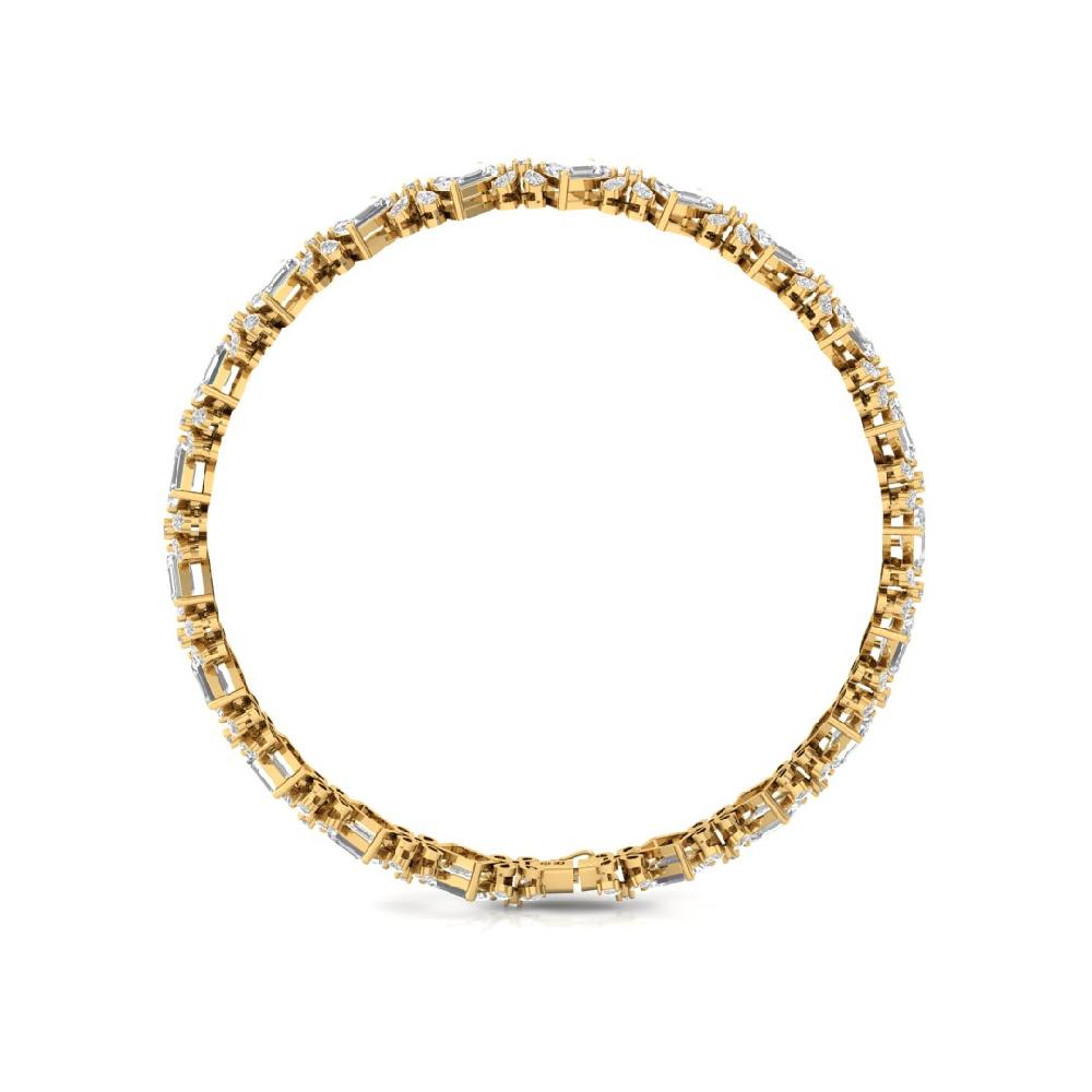 Luxurious Pear & Emerald CVD Diamond Bracelet