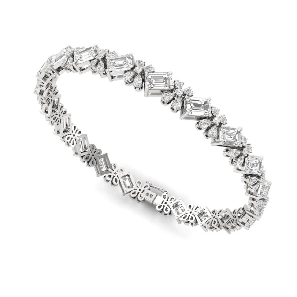 Luxurious Pear & Emerald CVD Diamond Bracelet