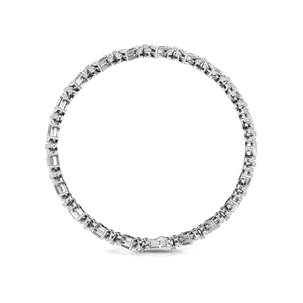 Luxurious Pear & Emerald CVD Diamond Bracelet