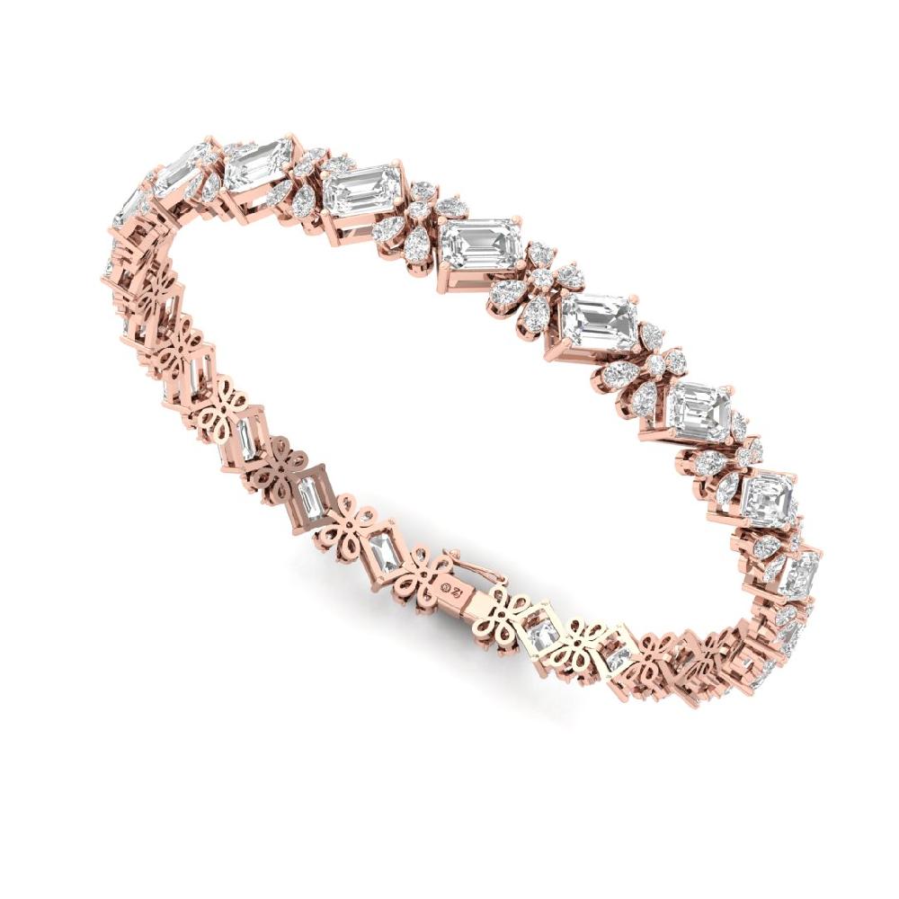 Luxurious Pear & Emerald CVD Diamond Bracelet