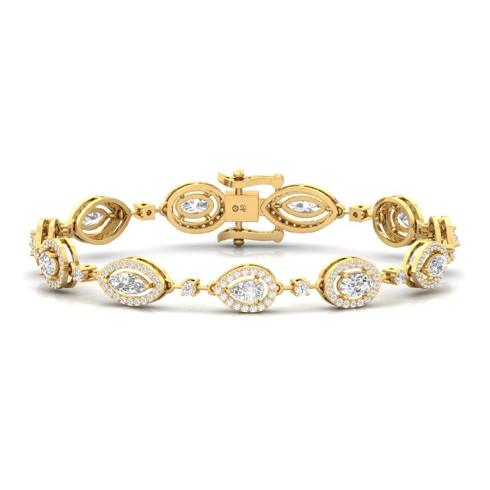 Elegant Marquise & Oval Lab grown Diamond Bracelet
