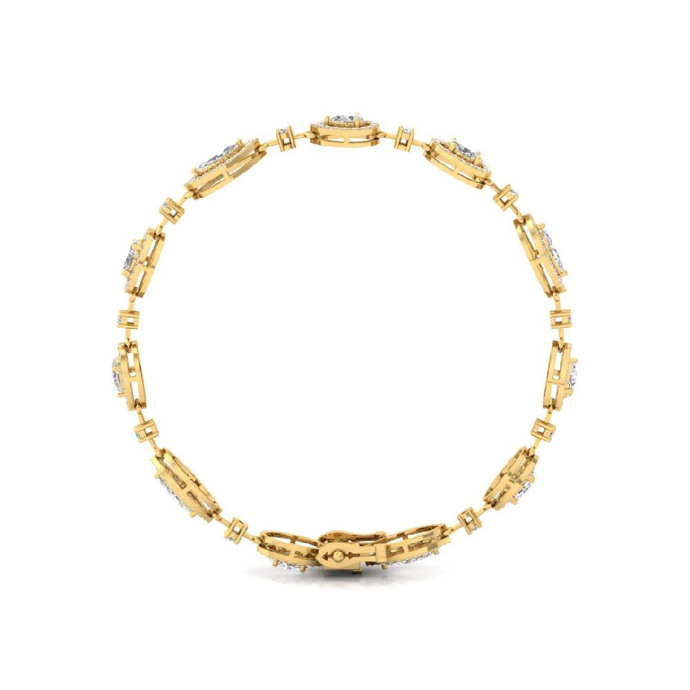 Elegant Marquise & Oval Lab grown Diamond Bracelet
