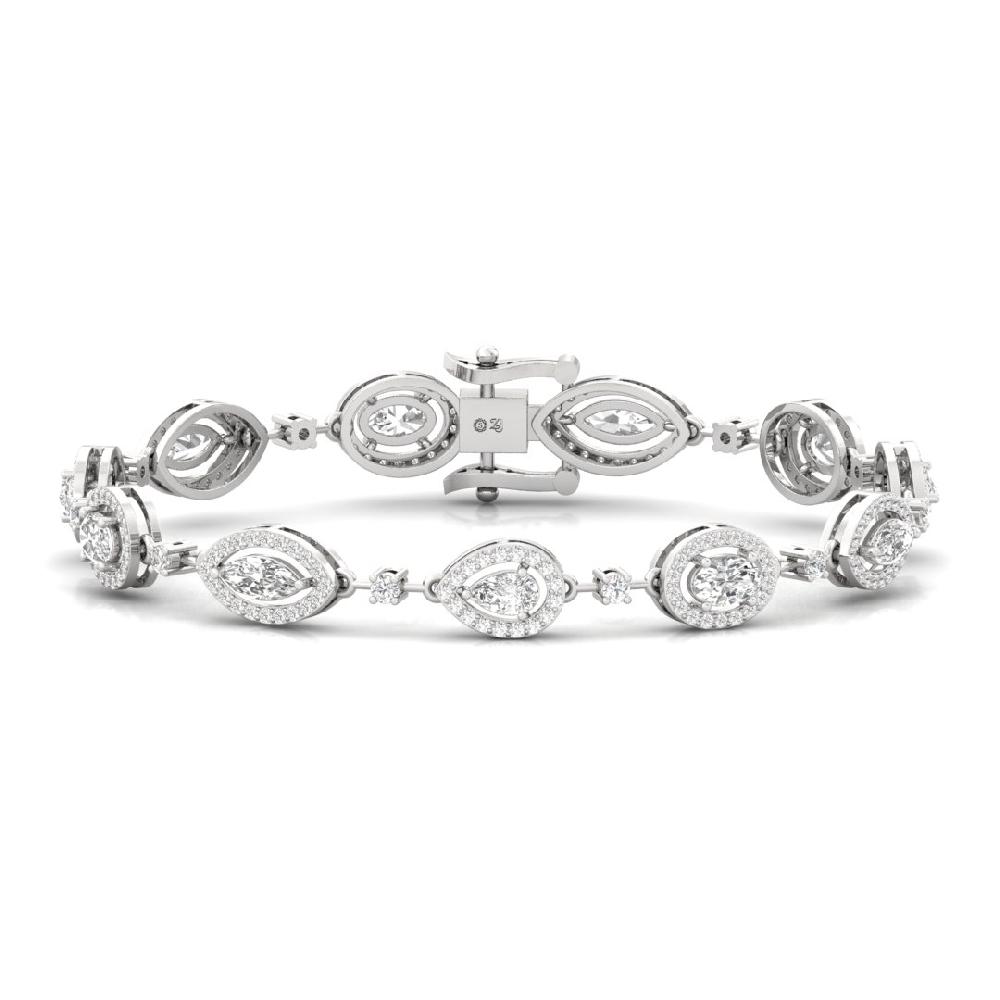 Elegant Marquise & Oval Lab grown Diamond Bracelet