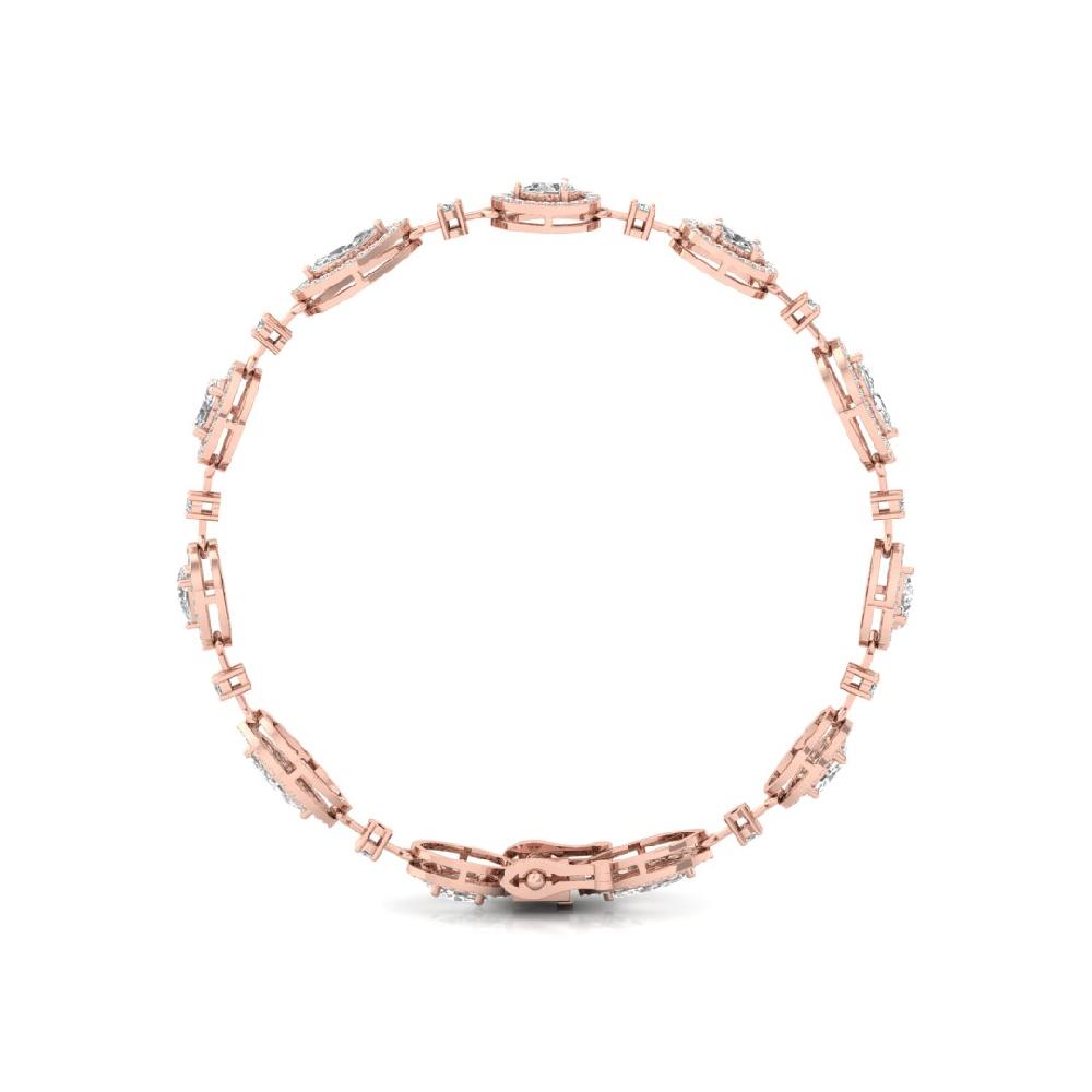 Elegant Marquise & Oval Lab grown Diamond Bracelet