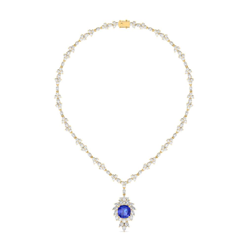 Royal Round, pear , Marquise & Cushion Cut CVD lab grown Diamond Necklace
