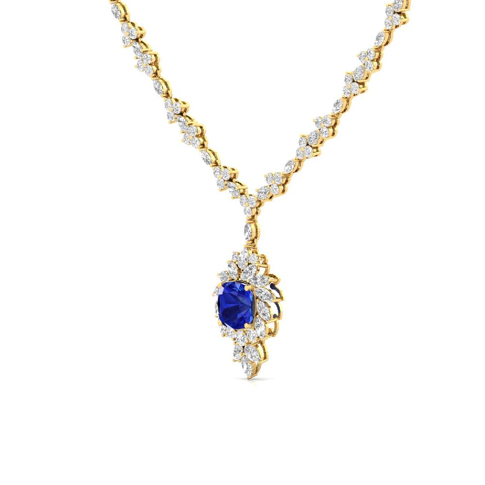 Royal Round, pear , Marquise & Cushion Cut CVD lab grown Diamond Necklace