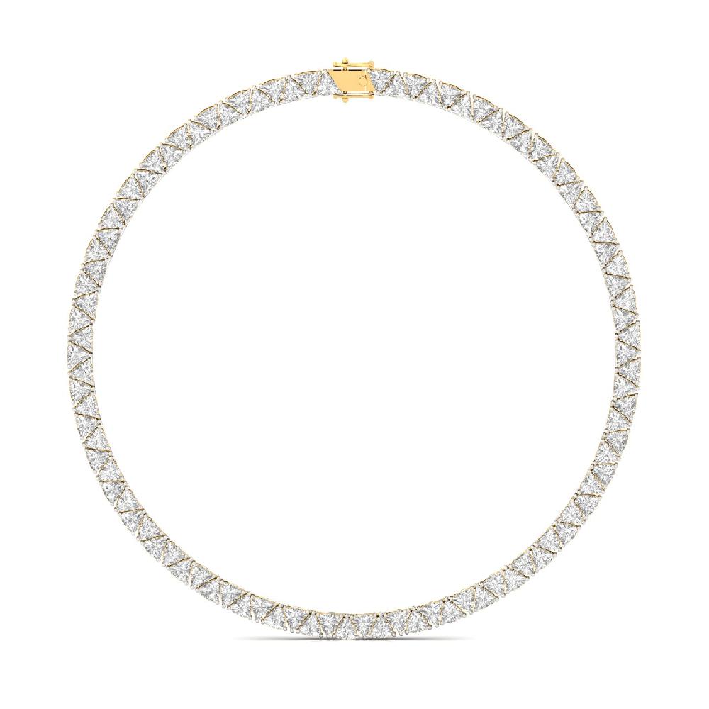 Trillion Cut Eternal Grace Cvd lab grown Diamonds Tennis Necklace