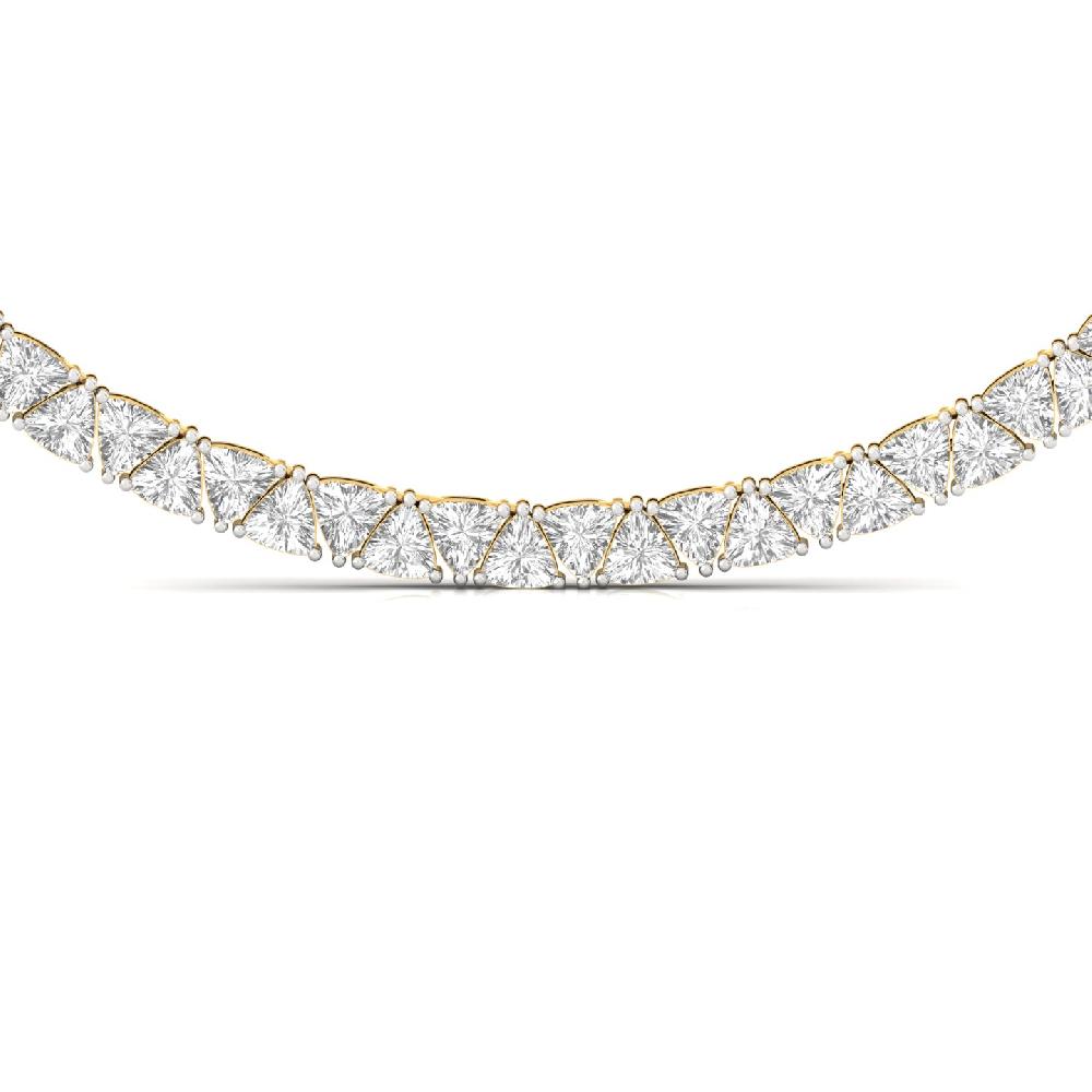 Trillion Cut Eternal Grace Cvd lab grown Diamonds Tennis Necklace