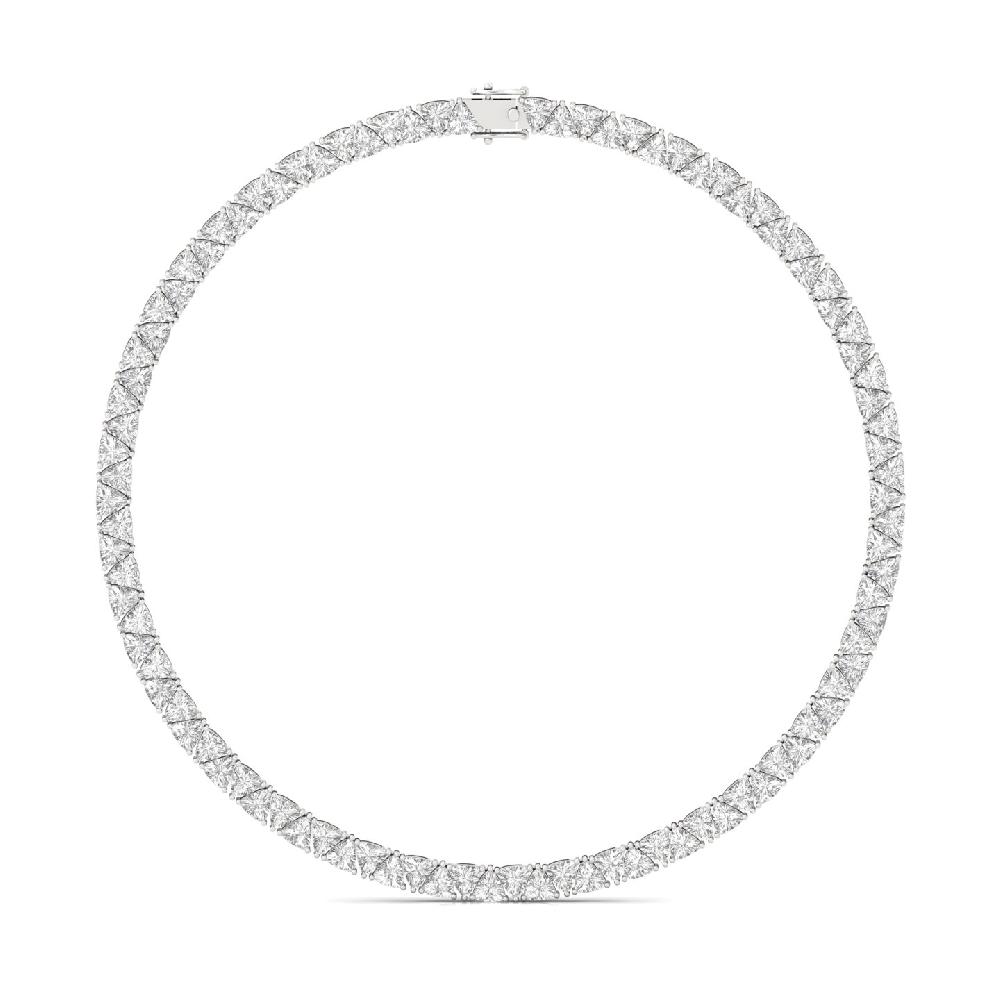 Trillion Cut Eternal Grace Cvd lab grown Diamonds Tennis Necklace