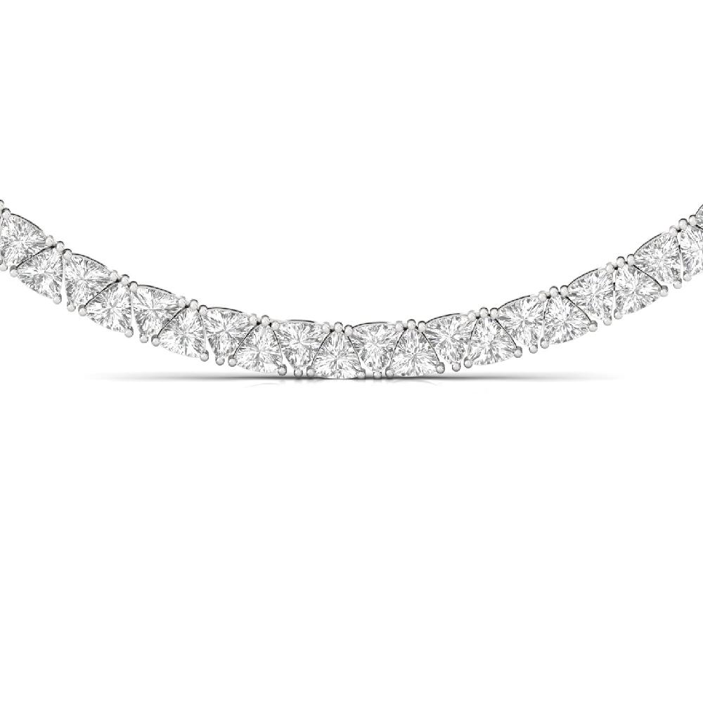 Trillion Cut Eternal Grace Cvd lab grown Diamonds Tennis Necklace