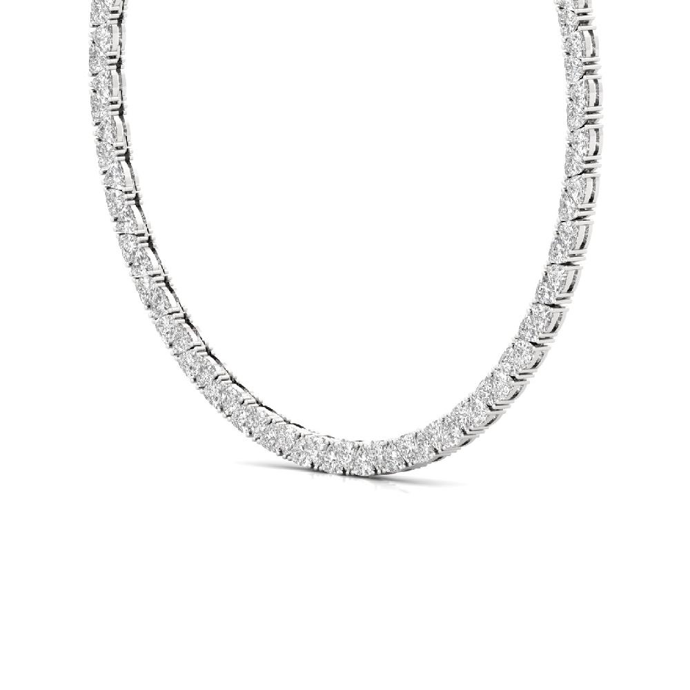 Trillion Cut Eternal Grace Cvd lab grown Diamonds Tennis Necklace