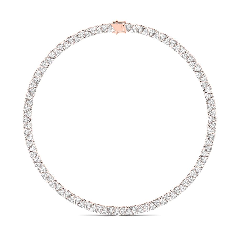 Trillion Cut Eternal Grace Cvd lab grown Diamonds Tennis Necklace