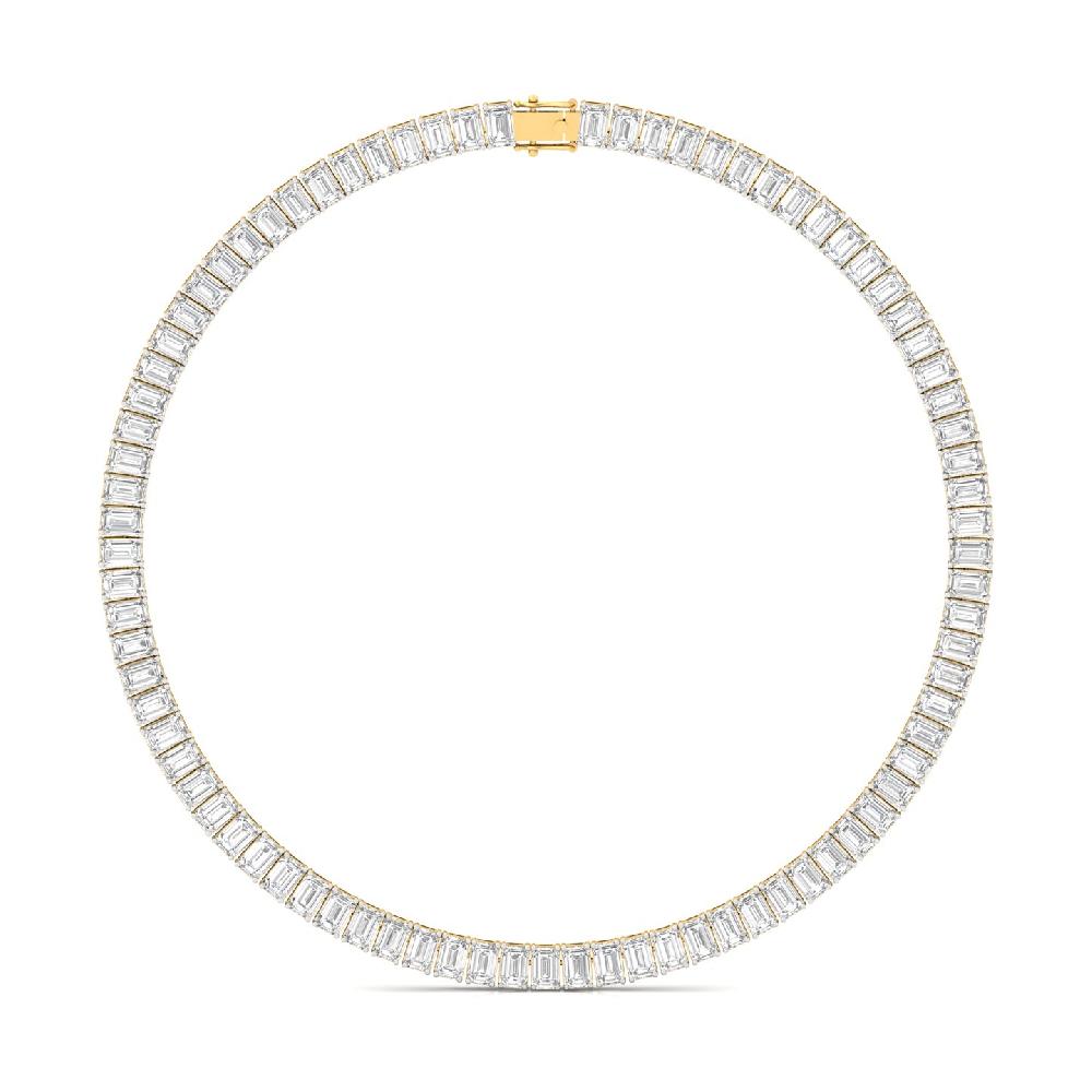 Radiant Cut CVD lab grown Diamond Symphony Tennis Necklace