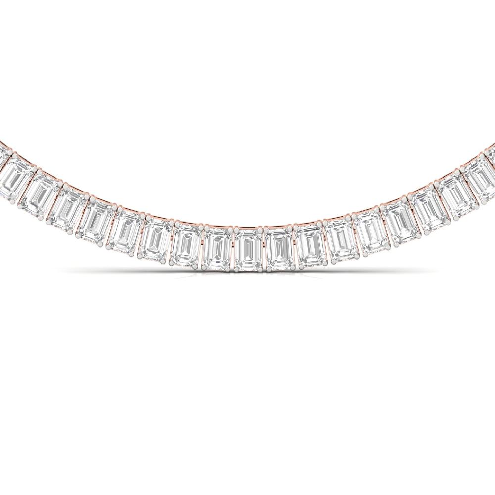 Radiant Cut Diamond Symphony Tennis Necklace