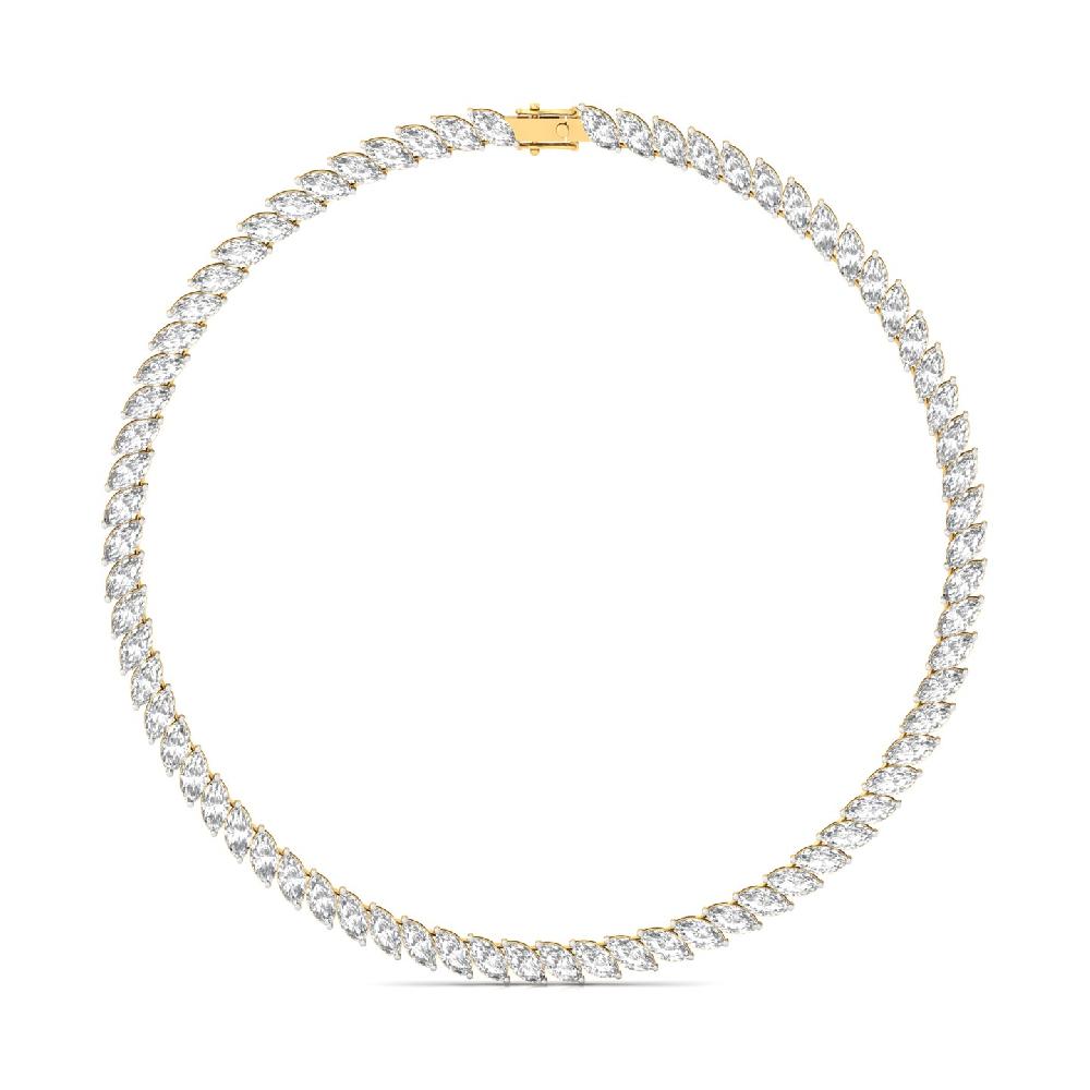 Marquise Cut CVD Diamond Infinity Spark Tennis Necklace