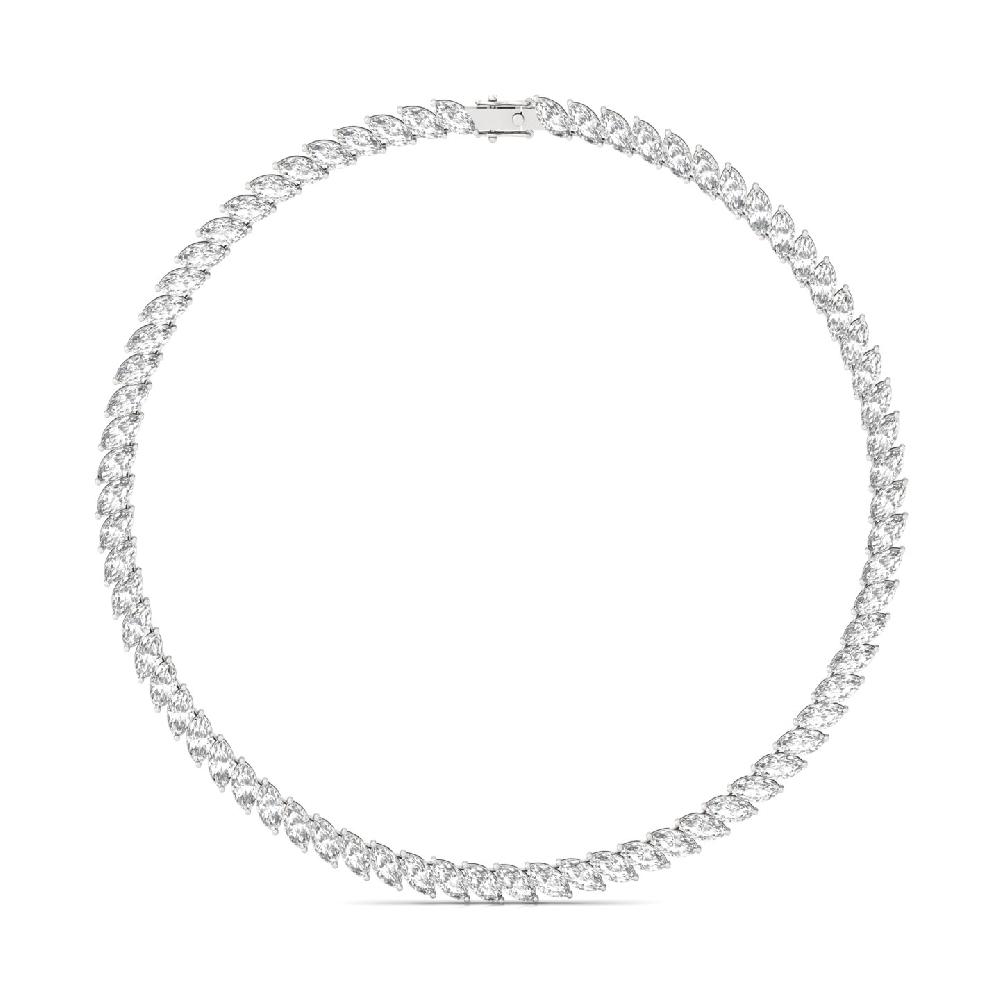 Marquise Cut CVD Diamond Infinity Spark Tennis Necklace